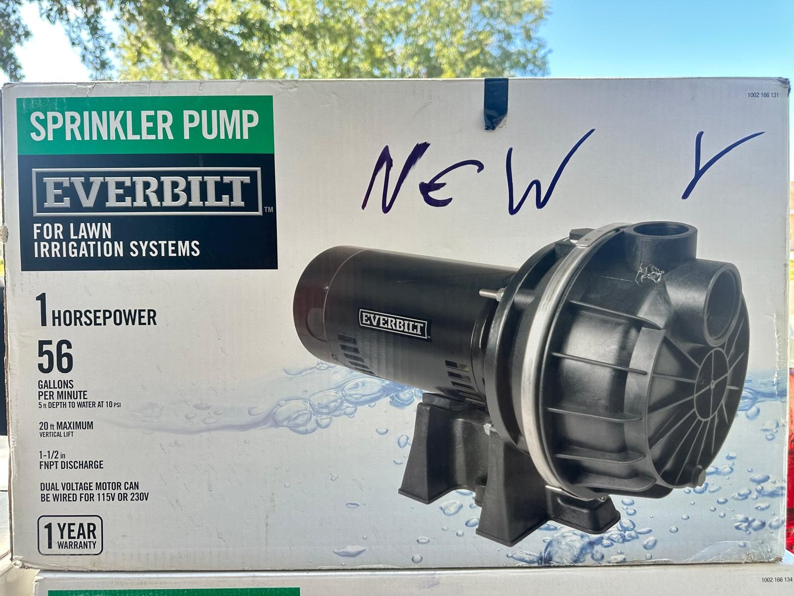 Everbilt 1 HP Plastic Lawn Sprinkler Pump