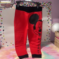 Disney  Mickey Kids Fleece Jogger Size 6 NEW