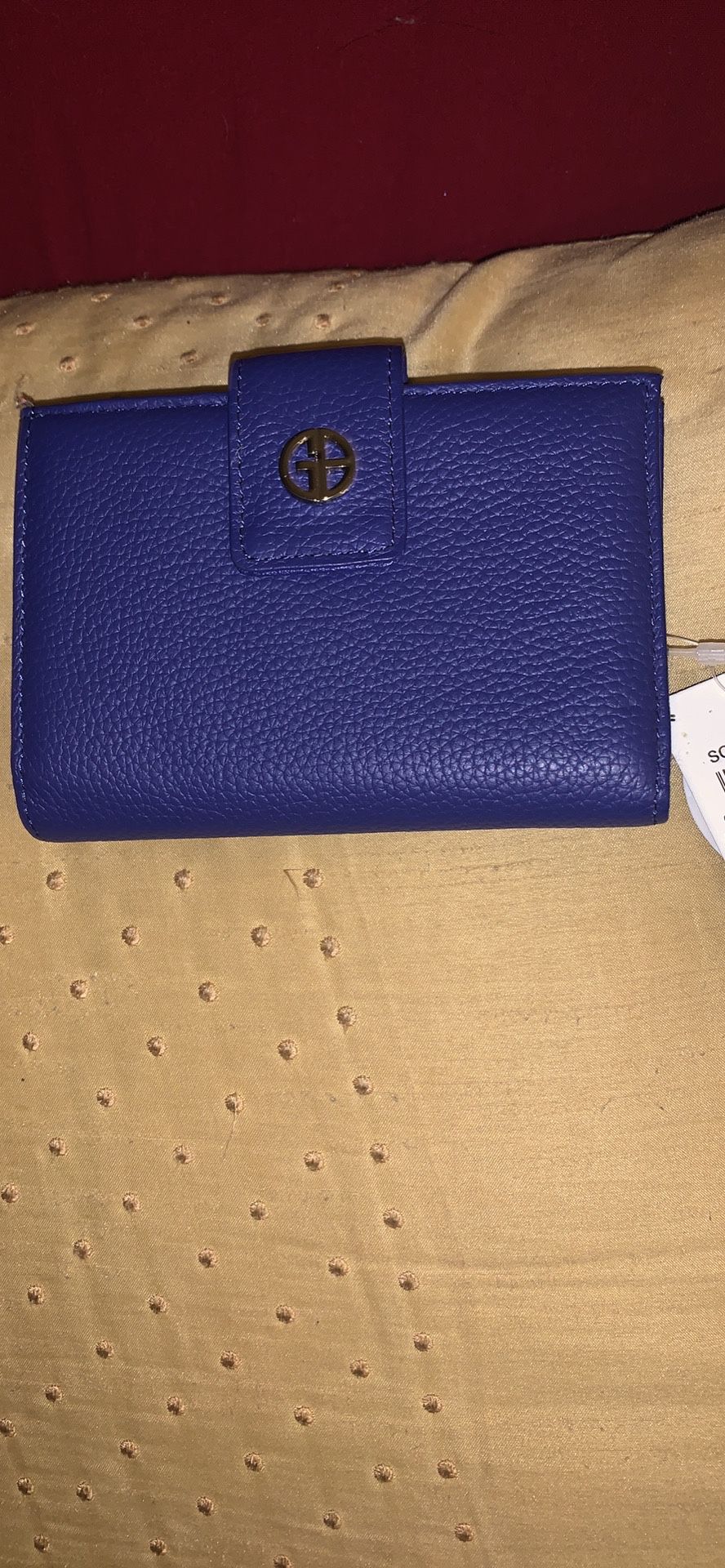 Deep blue giani Bernini small wallet new