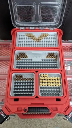 Custom Milwaukee PACKOUT Ammo Box Setup (Case + Insert + Bracket) NO AMMUNITION  INCLUDED