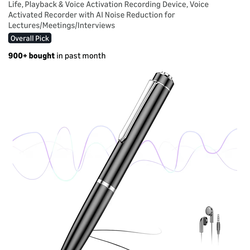 64GB Digital Voice Recorder, Audio Recorder with 23 Battery