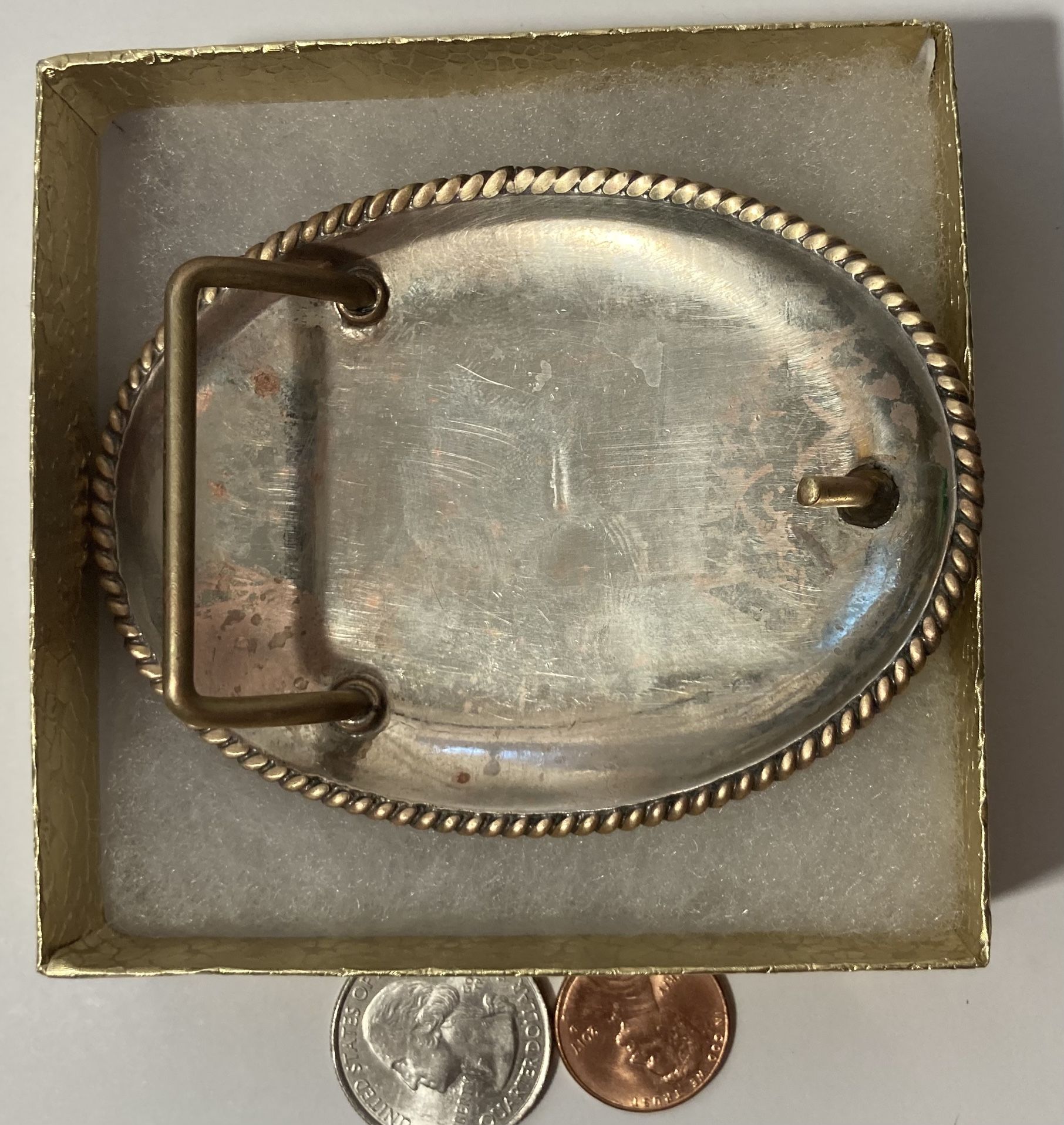 Vintage Belt Buckle Bull Riding Rodeo Cowboy