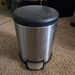 Stainless Steel Step-on Trash Can 11in Tall