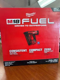 Milwaukee new 16ga finish nailer fuel