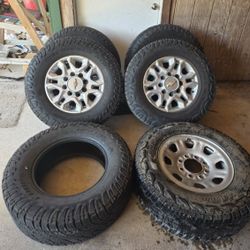 LT275-70-R80 Tires and 8x180 Wheels Set