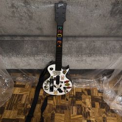 white Guitar Hero Gibson Les Paul wireless controller
