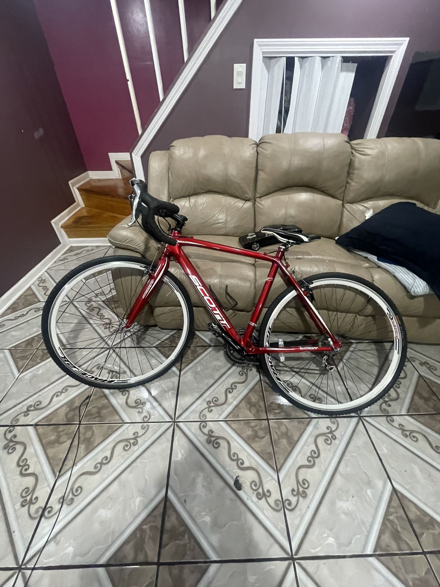 Red scott bicycle 