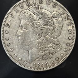 1893 Morgan Silver Dollar KEY DATE – Strong Detail