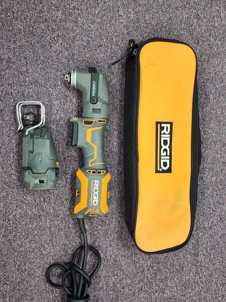 Ridgid Oscillating Tool, 4 Amp Motor, Reciprocating Saw Attachment, & Tool Bag