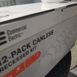 Commercial Electric 12 Pack 6" White Canless Ultra Thin Recessed Light Kits NEW