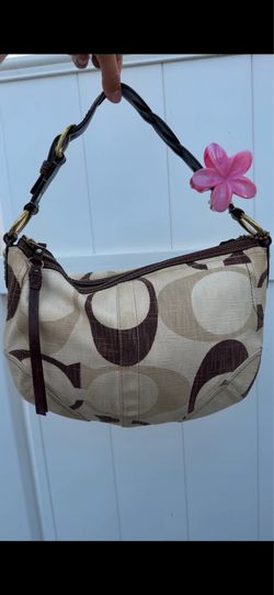 Coach brown and cream hobo