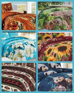 Cobertores De Borreguito Tres Piezas