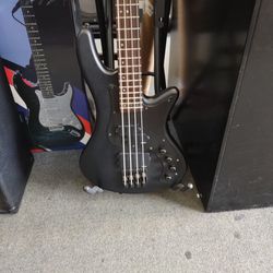 Used Schecter Diamond Series Stiletto Stealth-4 Electric Bass With Active Pickups