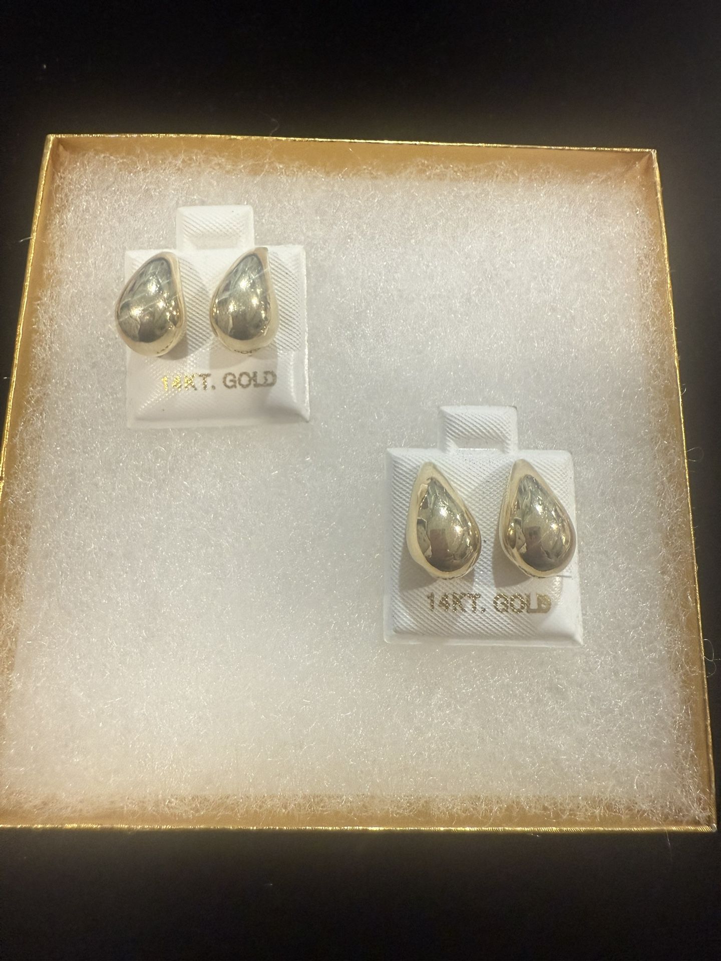 14 Karat Gold Tear Drop Earrings
