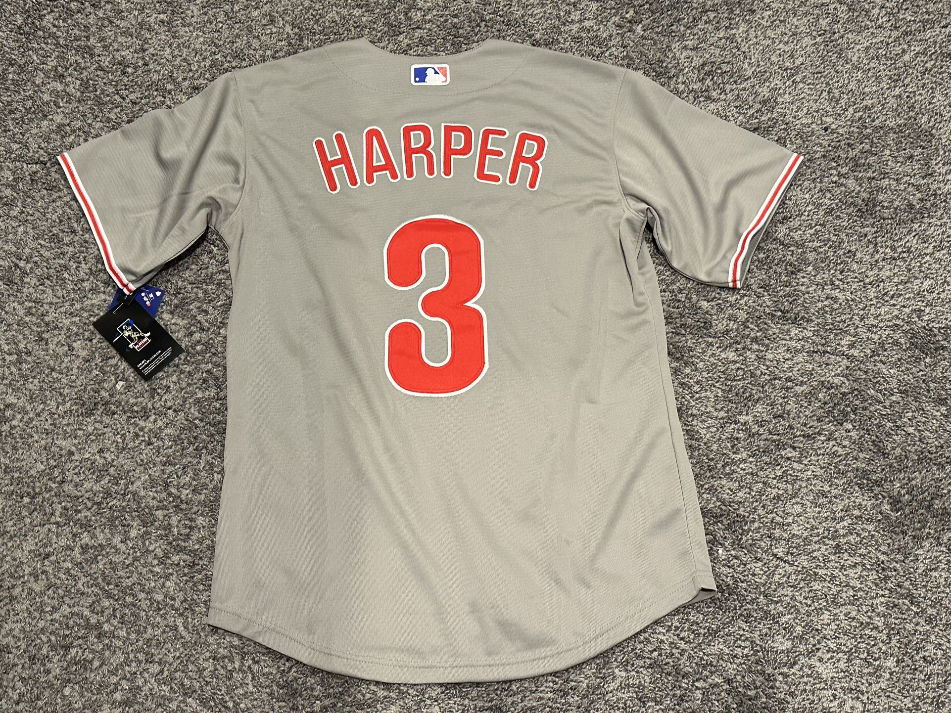 Philadelphia Phillies Gray Bryce Harper XXL Phillies Jersey. Get It Today!!!!