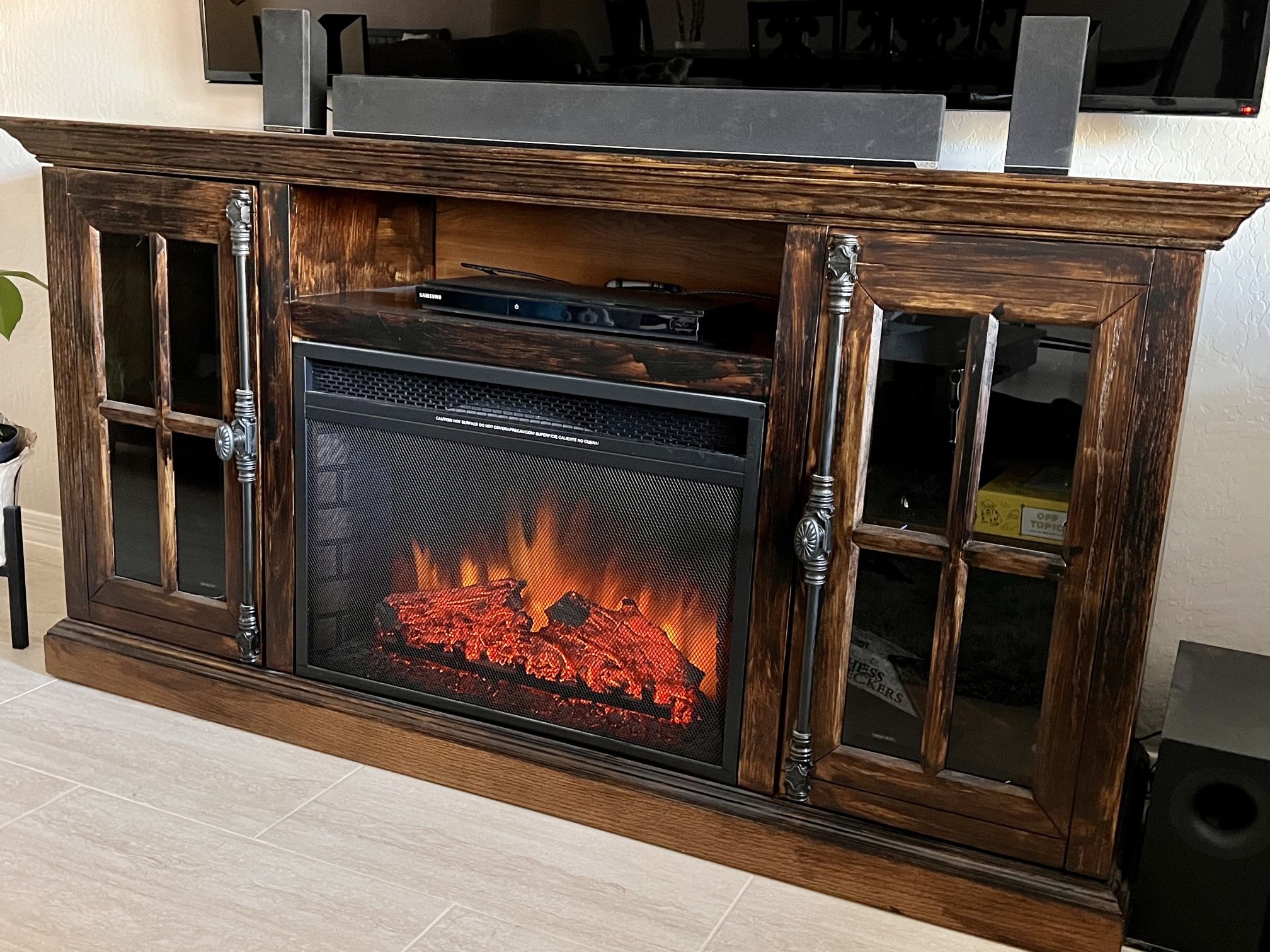 Fireplace Unit With Storage 