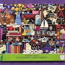 Ceaco puzzle Purrfect Cats 2000 piece Lori Nawyn arts crafts collage 2021 