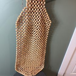 Vintage Wooden Bead Car Seat Cover Driver or Passenger Massage, Cooler Seat