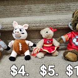 KC CHIEFs STUFFIES, Plushies, Stuffed Animals, Teddy Bears!
