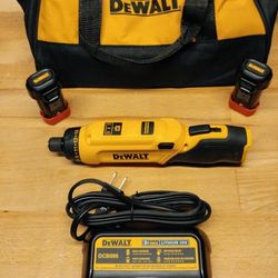 8V MAX Cordless Gyroscopic Screwdriver with Adjustable Handle, (1) 1.0Ah Battery, Charger and Bag