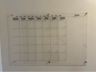 Large Acrylic Wall Calendar