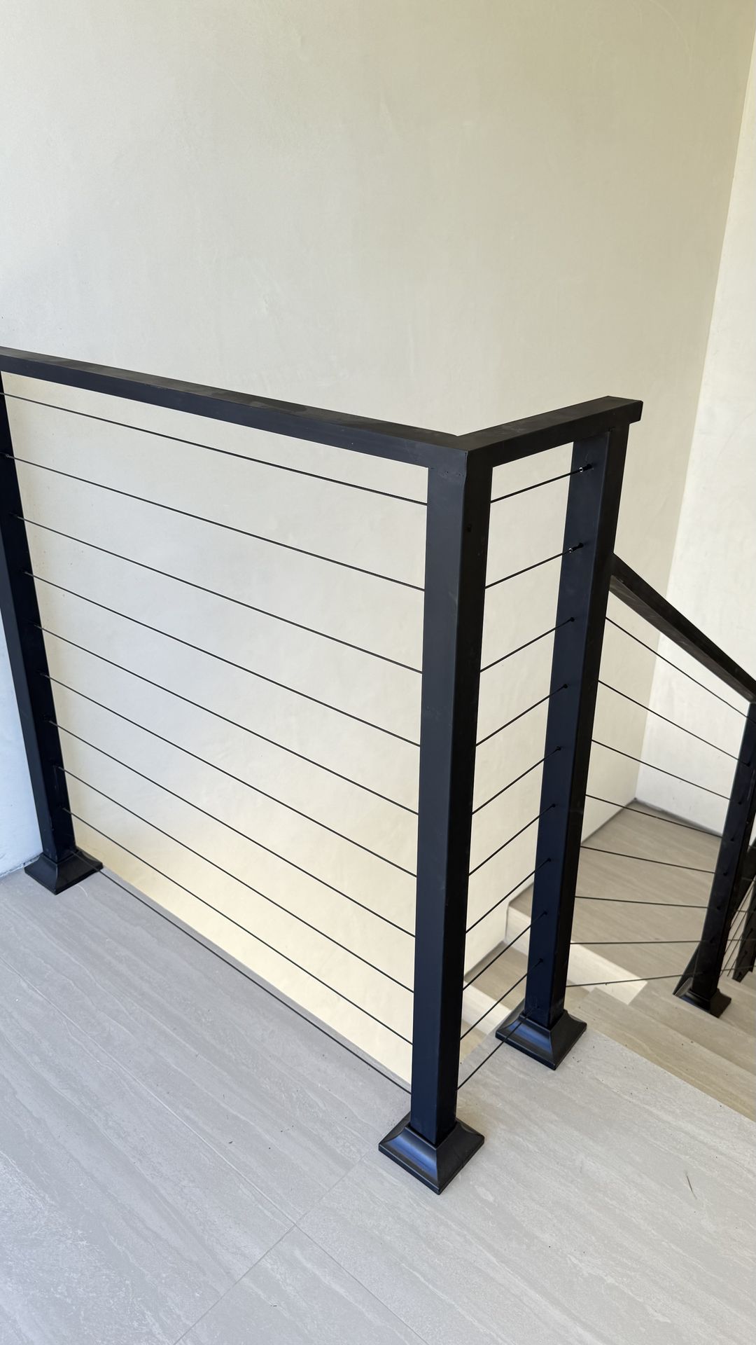 42” Cable Railing Posts – Custom Sizes Available – Powder Coated