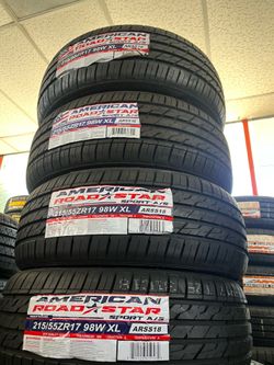 📲‼️215-55/17 vendo set de llantas nuevas América