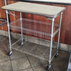 Restaurant Stainless Steel Work Table on Castors Prep Table