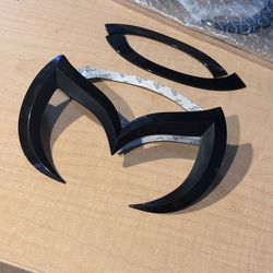 Mazda Evil M Emblems Black Pair 6”