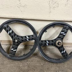 1990’s BMX GT Black Mag Wheels (ACS Mags) no cracks