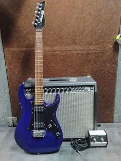 Guitar and amplifier