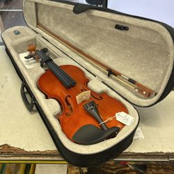 Melody Full Size 4/4 Student Violin w/ Case Resin & Bow