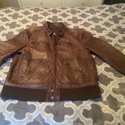 Authentic Gucci Leather Brown Coat Vintage  Negotiable But Fair Coat Was 4000 New 