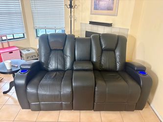 Black movie theater couch