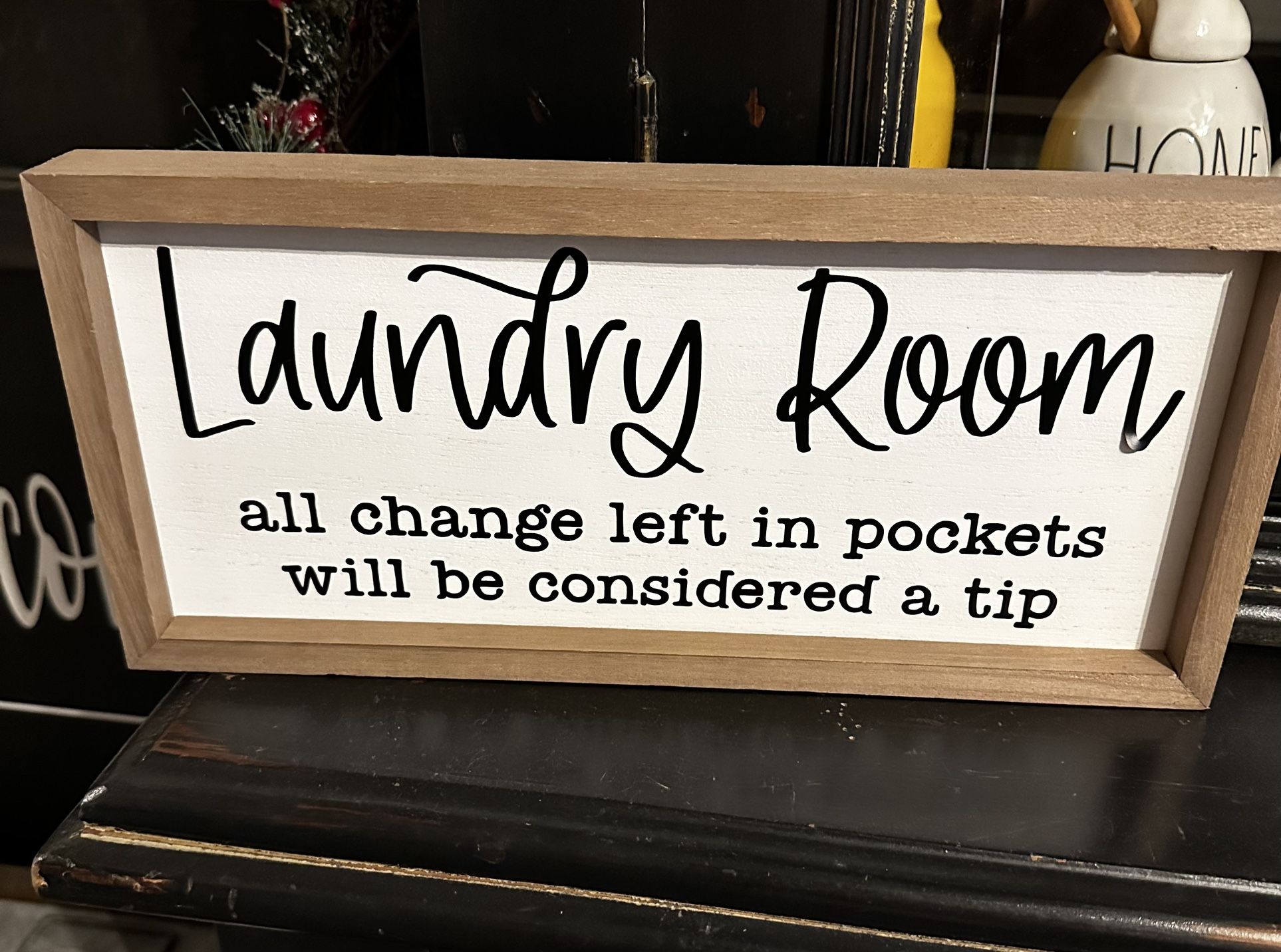 Laundry Room Wood Sign Custom-made 