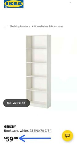 IKEA GERSBY WHITE BOOKCASE