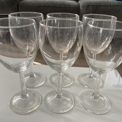 Set of 6 Thick 12oz Stem Wine Glasses – Brand New!