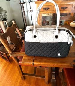 Luxury quilted fabric Dog Fashion Carrier