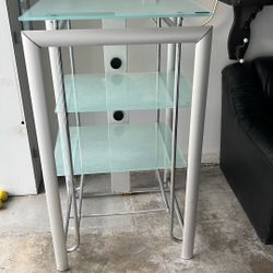 Maxim Tempered Glass Media Shelves- Glass And Metal