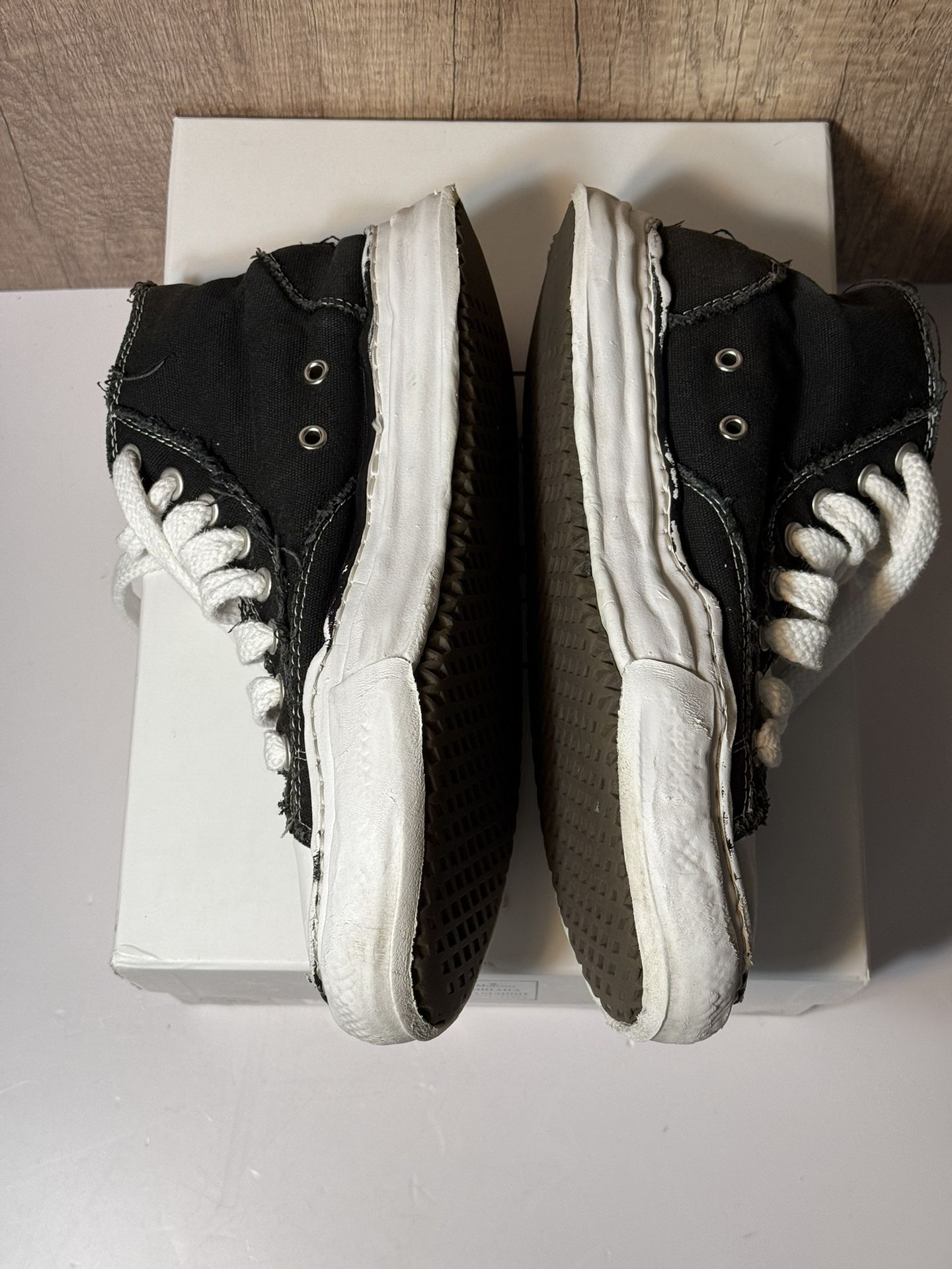 MMY Maison Mihara Yasuhiro Peterson Canvas High Black White Size 43