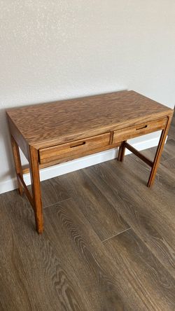 Oak Writing Desk with Two Drawers