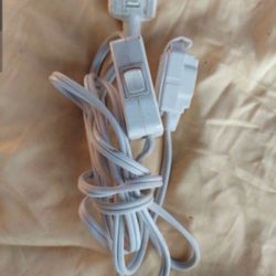 7 Foot 2 Prong Extension Cord With Inline On Off Swich 