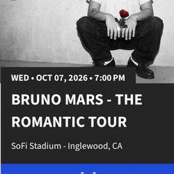 (FREE POSTER!!!) Bruno Mars - The Romantic Tour Oct 7 2026