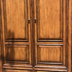 TV Stand Dresser: Brown Wood, 