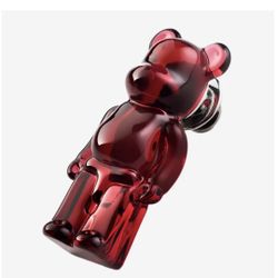 New Baccarat Bearbrick (contact info removed) Sterling Silver & Red Crystal Pin Sealed 