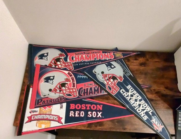 Patriots And Red Sox Pennants