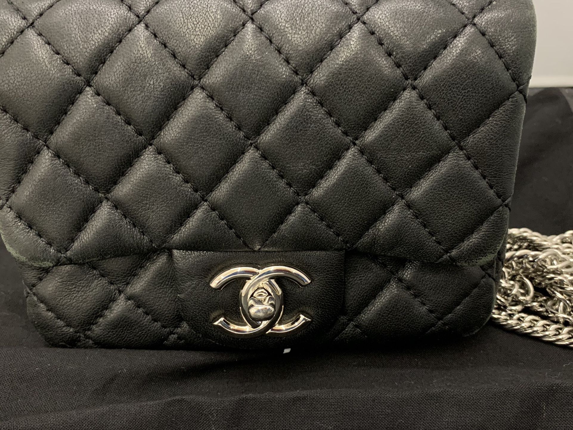 CHANEL Square Classic Single Flap Bag Quilted Lambskin Mini for Sale in  Costa Mesa, CA - OfferUp