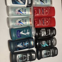 Old Spice, Axe, and Degree Deodorants