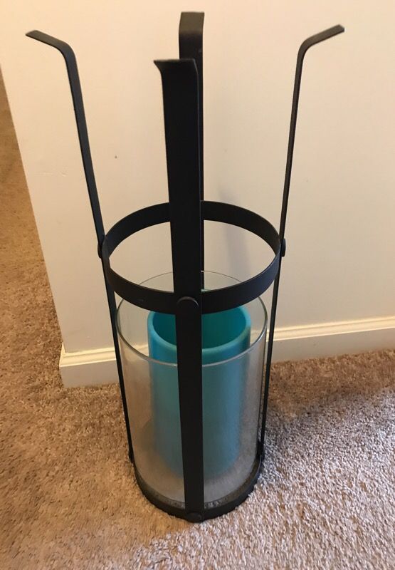 Flameless candle in holder