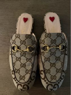 Gucci Princetown GG Canvas Loafer Mules